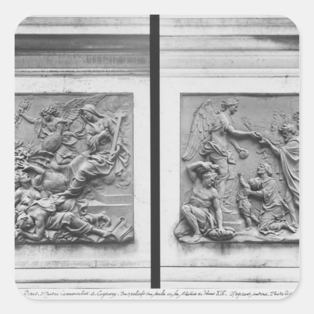 The Angel of France expelling the heretics Square Sticker (Front)