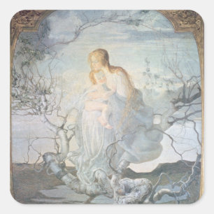 The Angel of Life, 1894 Square Sticker