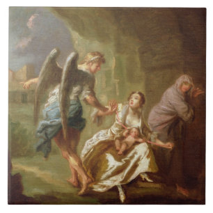 The Angel of Mercy, c.1746 (oil on canvas) Ceramic Tile