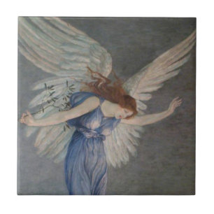 The Angel of Peace (by Walter Crane) Ceramic Tile