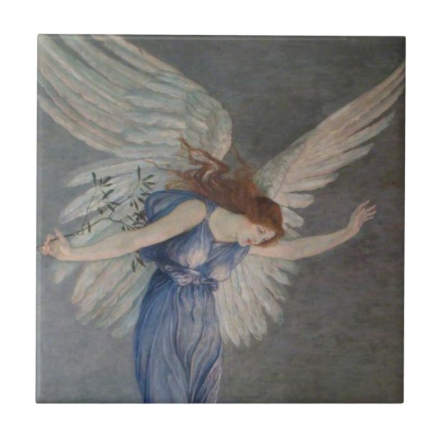 The Angel of Peace (by Walter Crane) Ceramic Tile (Front)