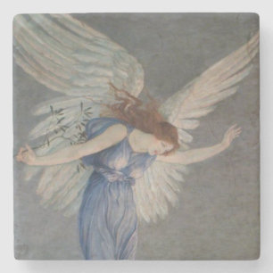 The Angel of Peace (by Walter Crane) Stone Coaster
