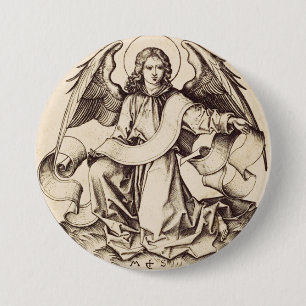 The Angel of Saint Matthew - Fine Art Symbol 7.5 Cm Round Badge