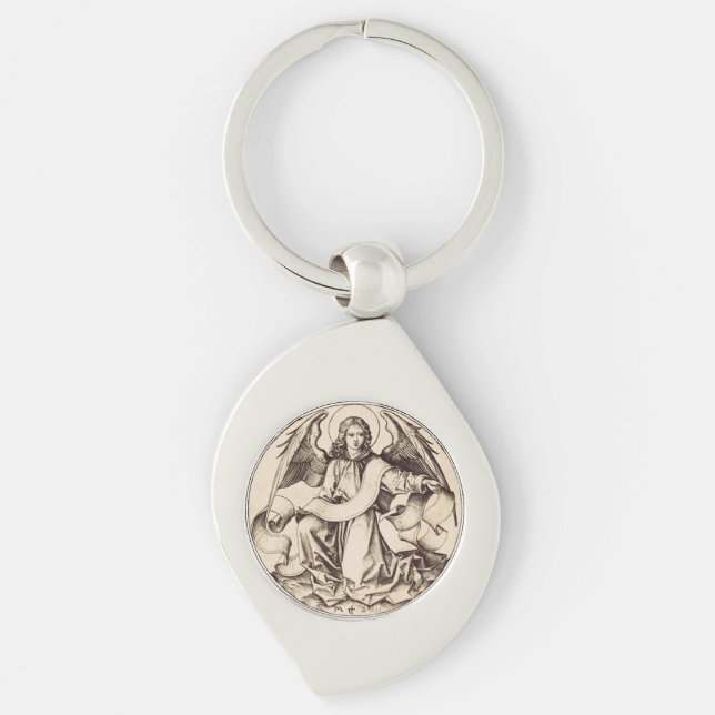 The Angel of Saint Matthew - Fine Art Symbol  Key Ring (Front)