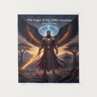 'The Angel of the LORD encamps around me' Tapestry