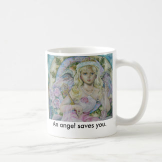 The angel of the pink sapphire., An angel saves... Coffee Mug