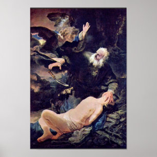 The Angel Prevents The Sacrifice Of Isaac, Poster