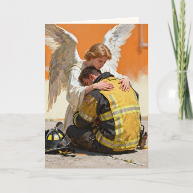 "The Angel Who Knew Your Courage" Sympathy Card (Front)