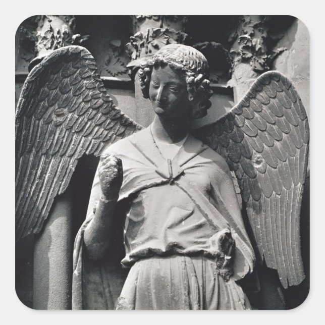 The Angel with a Smile Square Sticker (Front)