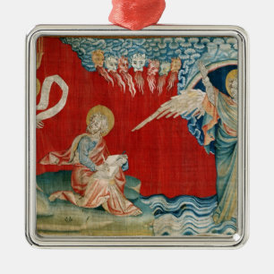 The Angel with an Open Book Metal Ornament