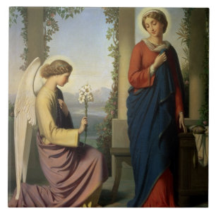 The Angelic Salutation, or The Annunciation, 1860 Ceramic Tile