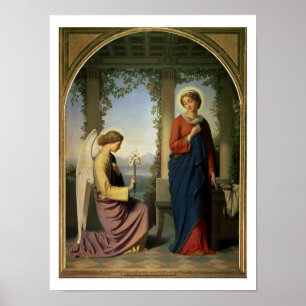 The Angelic Salutation, or The Annunciation, 1860 Poster