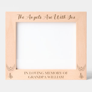 The Angels Are With You   In Loving Memory 10x8 Etched Frames