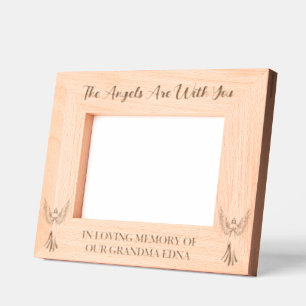 The Angels Are With You   In Loving Memory 7x5 Etched Frames