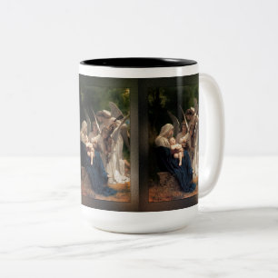 The Angels by William Adolphe Bouguereau Two-Tone Coffee Mug