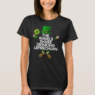 The Angel's Share Drinking Leprechuan Bourbon St P T-Shirt