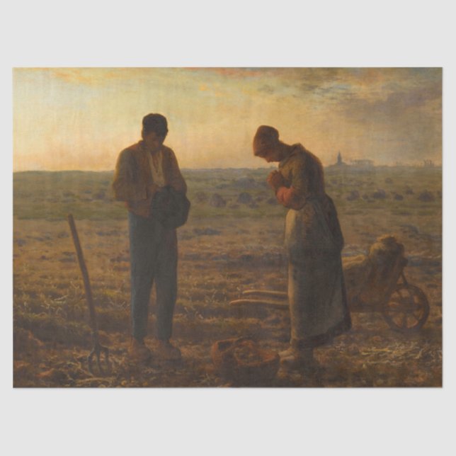 The Angelus by Jean-Francois Millet Tissue Paper (Front)