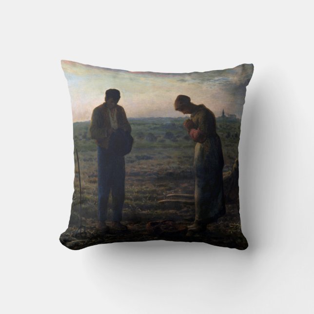 The Angelus, Jean-Francois Millet, 1857-1859 Cushion (Front)