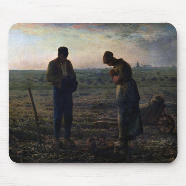The Angelus, Jean-Francois Millet, 1857-1859 Mouse Pad (Front)