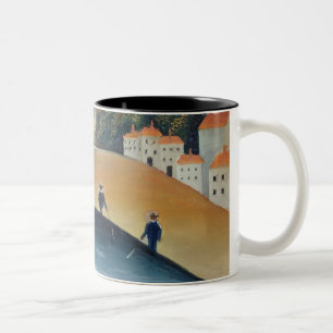 The anglers, c.1908-09 (oil on canvas) Two-Tone coffee mug