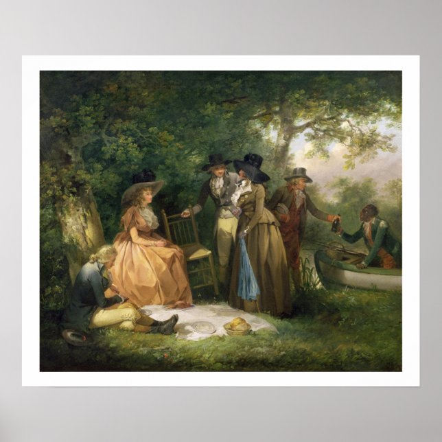 The Angler's Repast (oil on canvas) Poster (Front)