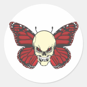 The Angry Butterfly of Blood Lust Classic Round Sticker