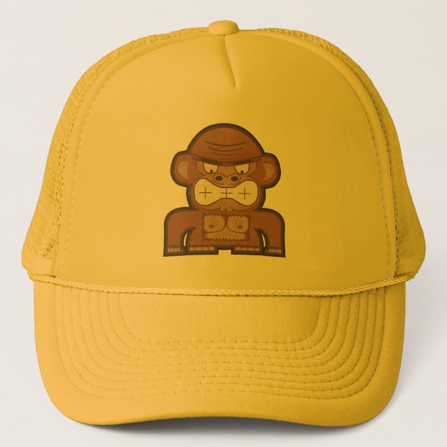 The Angry Donkey Monkey - Customisable Background Trucker Hat (Front)