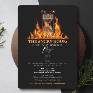 The Angry Hour Rage Party Invitation