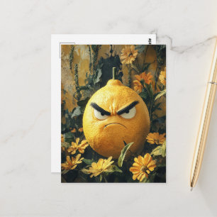 The Angry Lemon Fruit Postcard