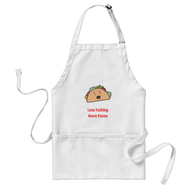 The Angry Taco Custom Less Talking More Tacos Standard Apron (Front)