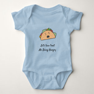 The Angry Taco Custom Two Line Text Baby Bodysuit