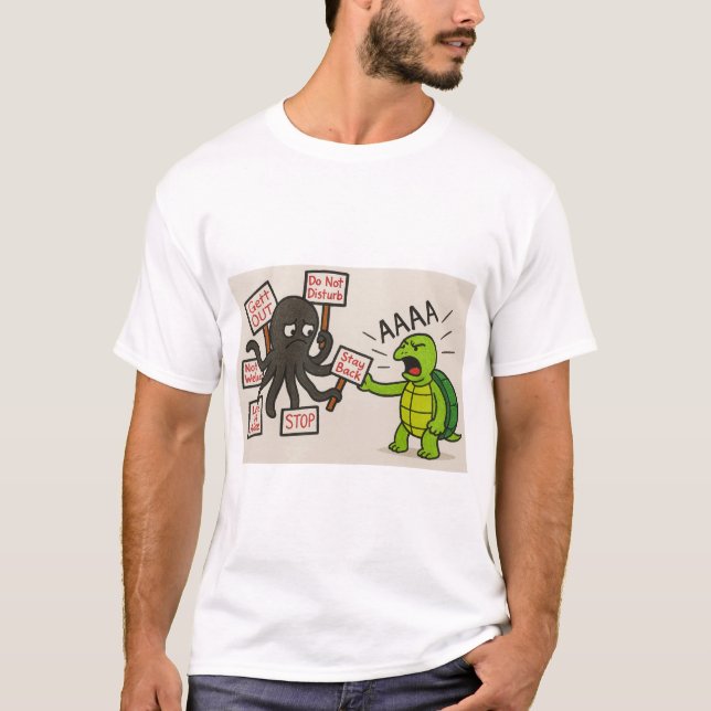 The angry turtle and the innocent octopus T-Shirt (Front)