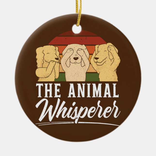 The Animal Whisperer Veterinarian Animal Doctor Ceramic Ornament (Front)