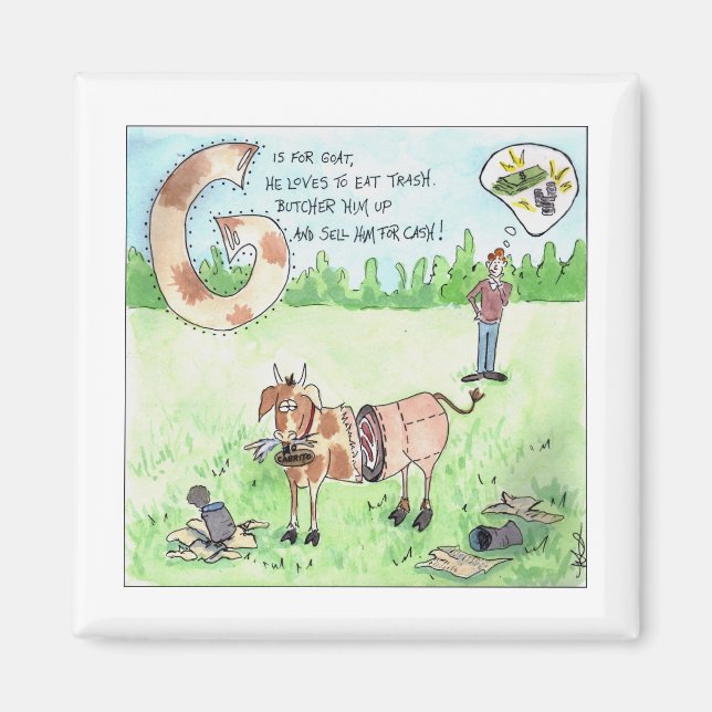 The Animals Are Scaring Me Magnet (Front)