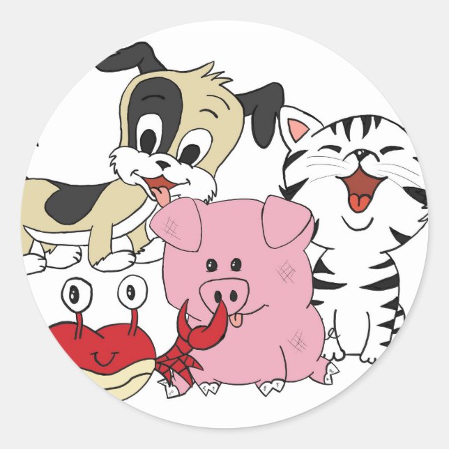 The Animals Classic Round Sticker (Front)