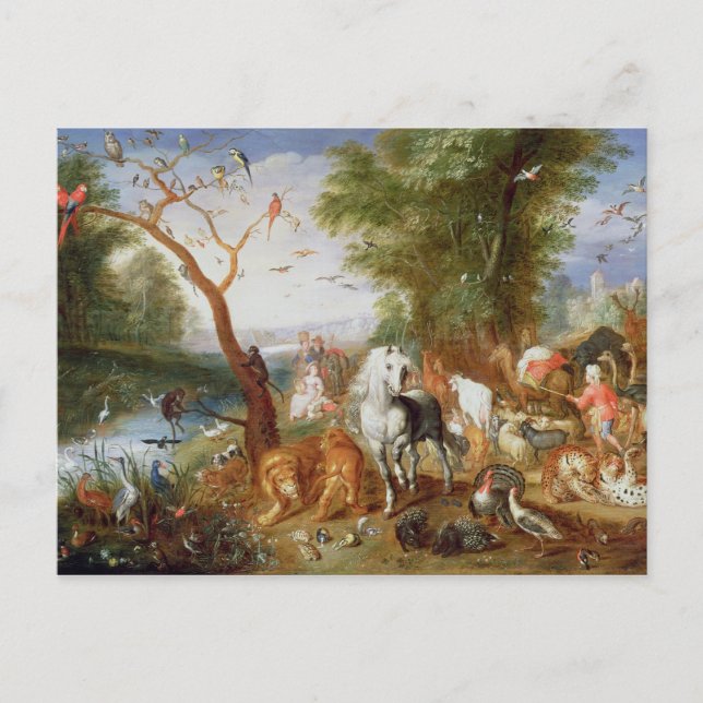 The Animals entering Noah's Ark Postcard (Front)
