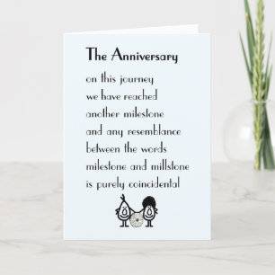 The Anniversary A Funny Wedding Anniversary Poem  Thank You Card