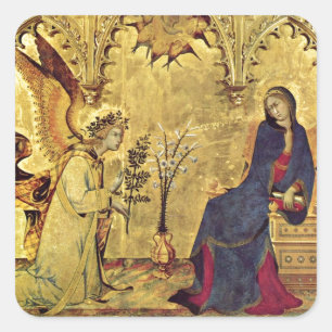 The Annunciation 13th century Square Sticker