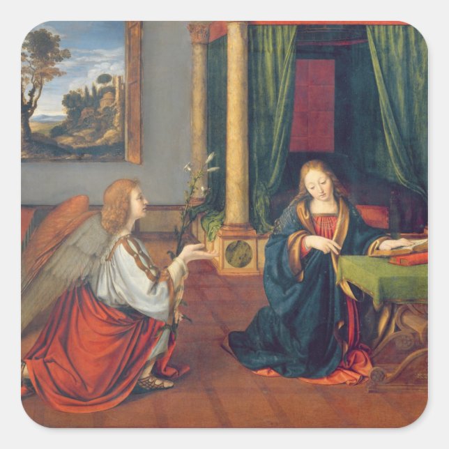 The Annunciation, 1506 Square Sticker (Front)