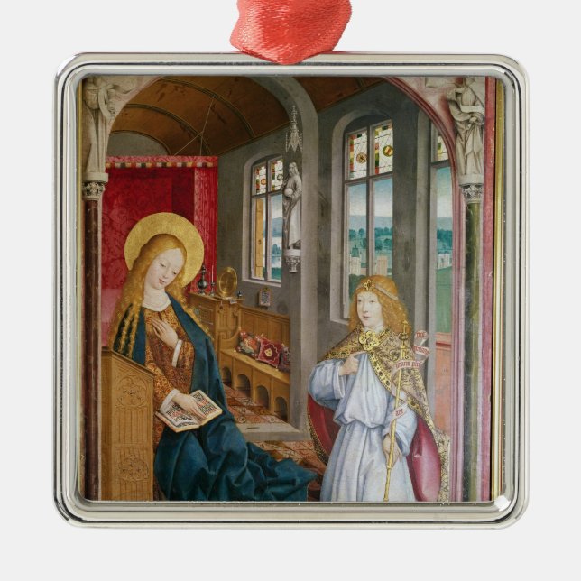 The Annunciation 2 Metal Tree Decoration (Front)