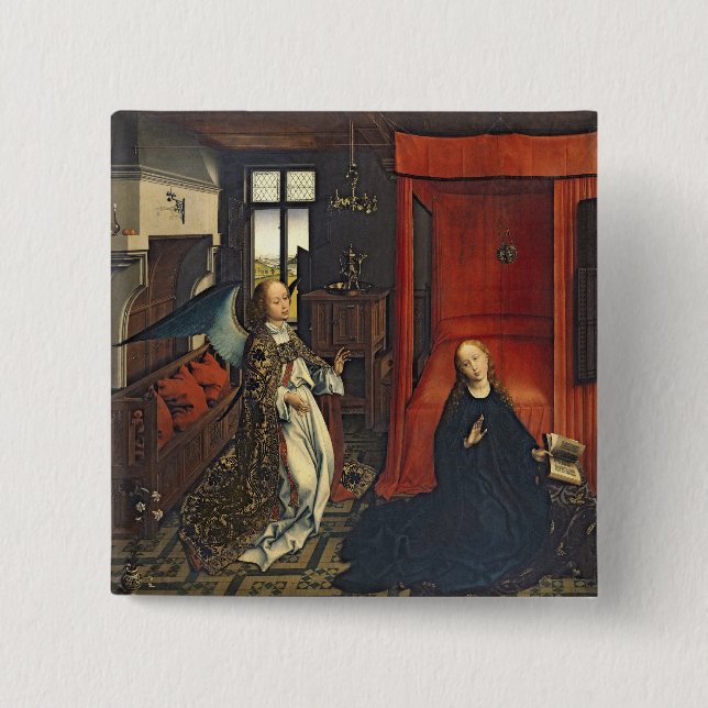 The Annunciation 3 15 Cm Square Badge (Front)