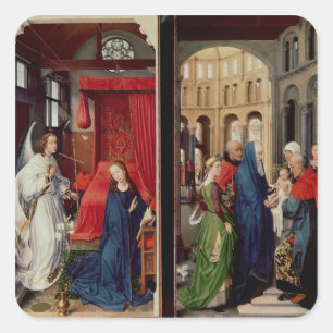 The Annunciation and the Presentation in Temple Square Sticker