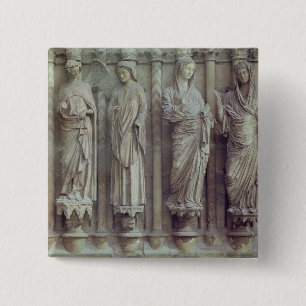 The Annunciation and the Visitation 15 Cm Square Badge