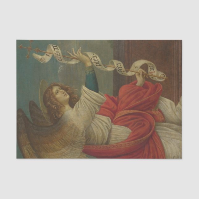 The Annunciation Angel by Gaudenzio Ferrari Tissue Paper (Front)