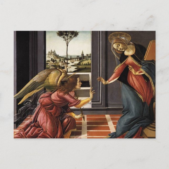 The Annunciation by Botticelli Postcard (Front)