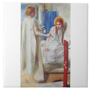 The Annunciation by Dante Gabriel Rossetti Ceramic Tile