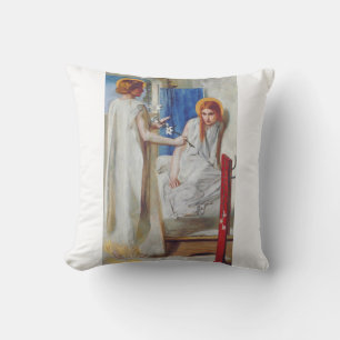 The Annunciation by Dante Gabriel Rossetti Cushion