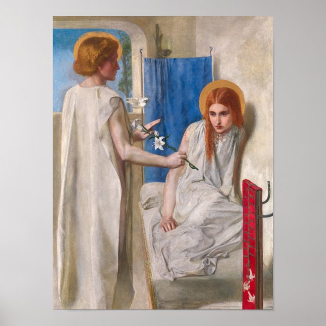 The Annunciation by Dante Gabriel Rossetti Poster (Front)