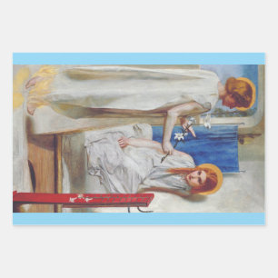 The Annunciation by Dante Gabriel Rossetti Wrapping Paper Sheet
