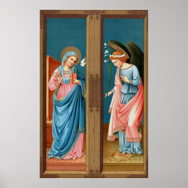 The Annunciation by F. Lippi (M 038) Poster (Front)